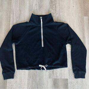 Vuori Black Half-Zip Pullover Sweatshirt Small